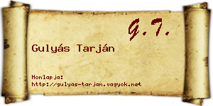 Gulyás Tarján névjegykártya