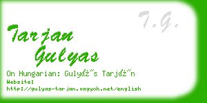 tarjan gulyas business card